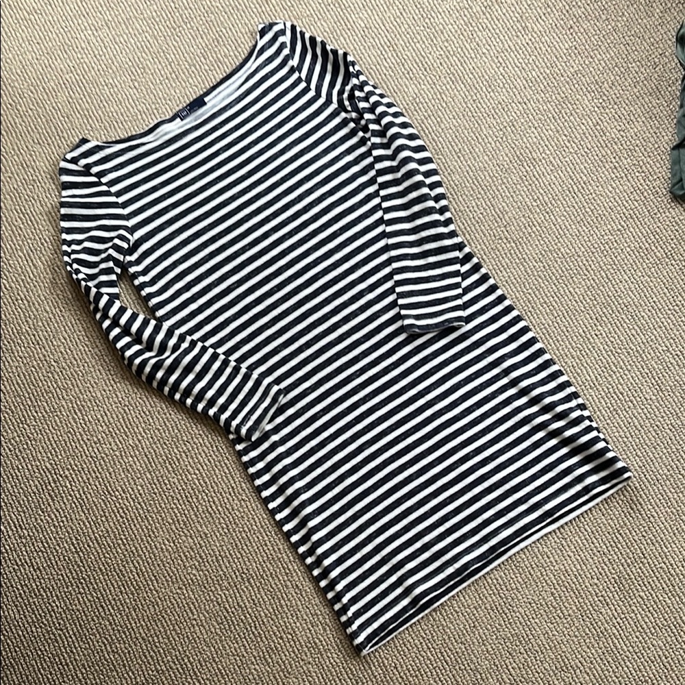 GAP Striped Black and White Dress